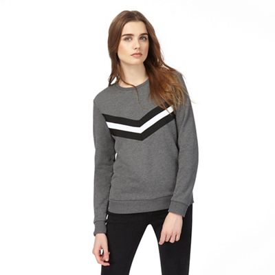 Red Herring Grey chevron stripe sweater